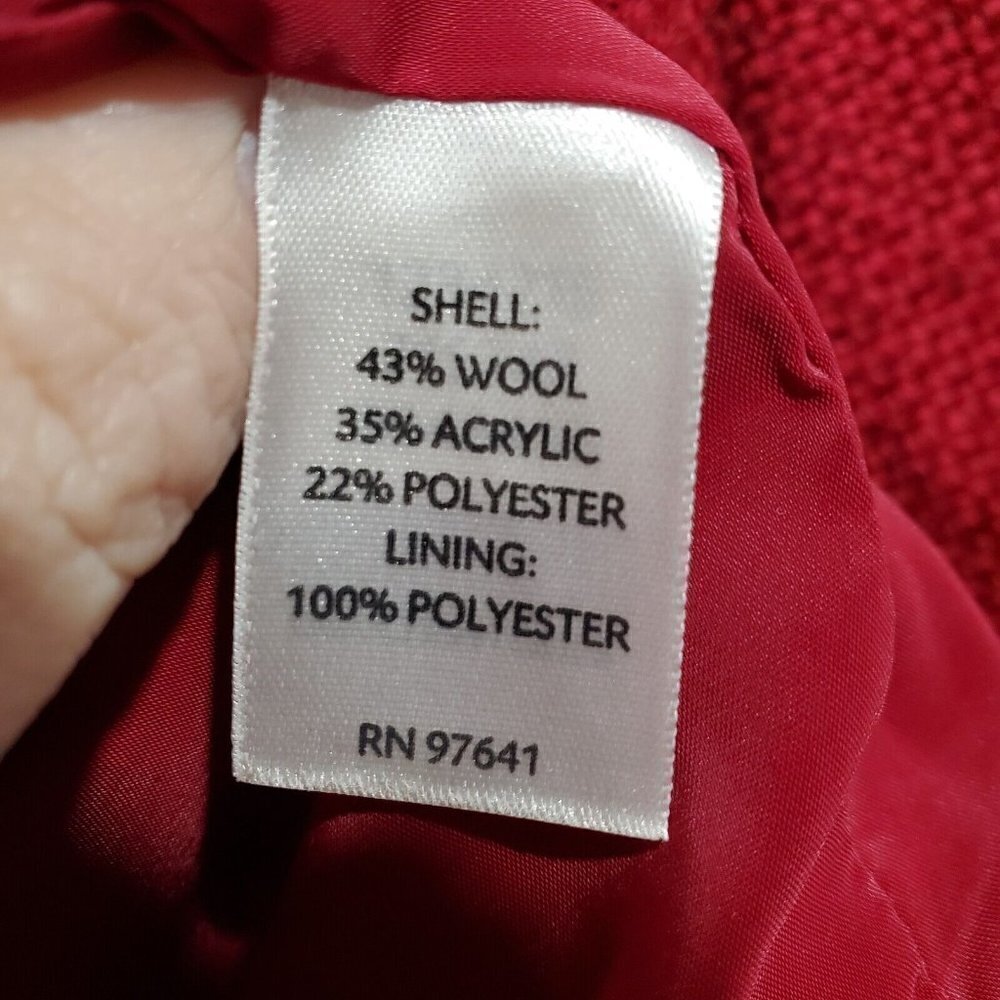 J Jill Womens Blazer Size Small Career Red 2-Button Jacket Pockets Wool Blend - Picture 8 of 14
